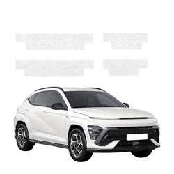 GrizzGlass HeavyDuty White Door Sill Protective Film Hyundai Kona N-Line (2023-2026) [4in1]