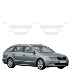 GrizzGlass HeavyDuty White Door Sill Protective Film Skoda Superb 2 Kombi (2009-2013) [4in1]
