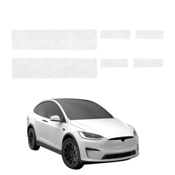 GrizzGlass HeavyDuty White Door Sill Protective Film Tesla Model X (2021-2026) [6in1]