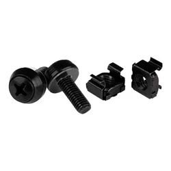 Βίδες για Καμπίνα Δικτύου StarTech M6 x 12mm - Screws and Cage Nuts - Pack of 50 - Black