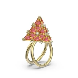 Swarovski Γυναικείο Δαχτυλίδι με Πέτρες από Ατσάλι Επιχρυσωμένο 5610826