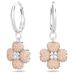 Swarovski Latisha Σκουλαρίκια Κρίκοι από Ατσάλι με Πέτρες Ροζ 5636485