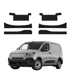 GrizzGlass HeavyDuty Black Door Sill With Notches Protective Film Fiat Doblo Cargo (2018-2026) [6in1]