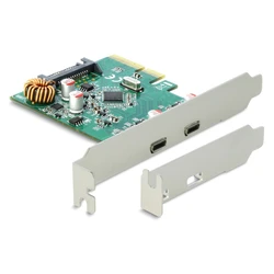 Controller Delock Κάρτα Επέκτασης Pci Express X4 σε 2X USB-C 90397, 10 Gbps