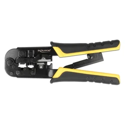 Delock Εργαλείο Πτύχωσης Με Απογυμνωτή Καλωδίων Rj45/12/11 90505, 8+6+4p