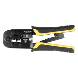 Delock Εργαλείο Πτύχωσης Με Απογυμνωτή Καλωδίων Rj45/12/11 90520, 8+6p