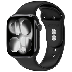 Tech-Protect Silicone Band Apple Watch 8 / 9 / 10 / 11 / 12 / SE / Ultra 44/45/46/49 mm Black