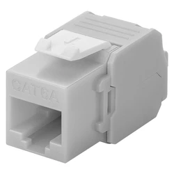 Αξεσουάρ Δικτύου Goobay Keystone module RJ45 CAT 6A 90693, UTP, γκρι