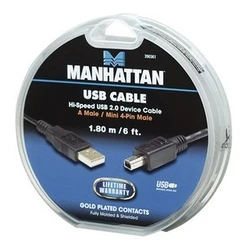 Καλώδιο USB Manhattan USB A σε Mini-USB 4pin M/M 1.8m