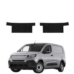 GrizzGlass HeavyDuty Black Front Door Sill Without Notch Protective Film Fiat Doblo Cargo (2018-2026) [2in1]