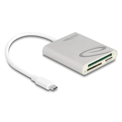 Card Reader Delock 91005 για micro SD/SD/CF, USB-C 5Gbps, γκρι
