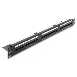 Delock Patch Panel Unshielded για Rack 1U 19" 24 Θυρών Μαύρο 91087