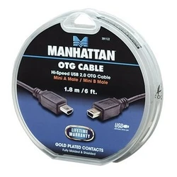 Καλώδιο USB Manhattan Mini-USB A σε Mini-USB B OTG M/M 1.8m