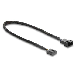 Delock καλώδιο προέκτασης 4pin PWM 91360 για ανεμιστήρες, 30cm, μαύρο
