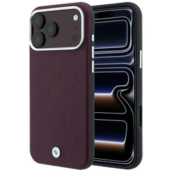BMW Sign Deboss Quilted Metal Logo MagSafe Apple iPhone 18 Pro Max / 17 Pro Max burgundy