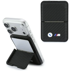 BMW M Carbon Metal Logos MagSafe Wallet black