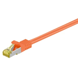 Καλώδιο Δικτύου Goobay S/FTP CAT 7 91570, AWG 26/7, copper, 0.25m, πορτοκαλί