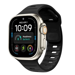 Tech-Protect Silicone Line Apple Watch 8 / 9 / 10 / 11 / 12 / SE / Ultra 44/45/46/49 mm Black