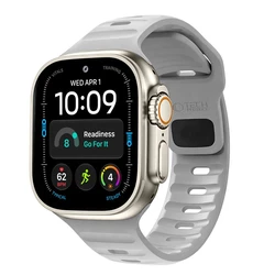 Tech-Protect Silicone Line Apple Watch 8 / 9 / 10 / 11 / 12 / SE / Ultra 44/45/46/49 mm Lunar Grey