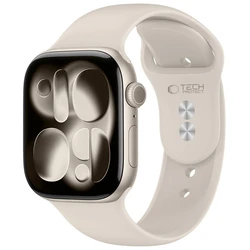 Tech-Protect Silicone Apple Watch 8 / 9 / 10 / 11 / 12 / SE / Ultra 44/45/46/49 mm Starlight