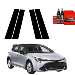 GrizzGlass BodyShield Black Car Pillar Protective Film Toyota Corolla Hatchback (2019-2026) [4in1]