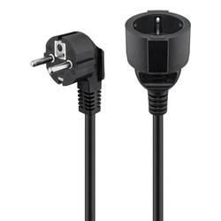 Μπαλαντέζα Goobay ρεύματος 93093, schuko, 3m, μαύρη