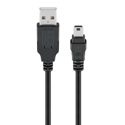 Καλώδιο Usb Goobay Σε Usb Mini 93229 480mbps 0.3m Μαύρο