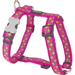 Σαμαράκι Σκύλου Red Dingo STYLE STARS LIME ON HOT PINK 45-66 cm 36-59 cm