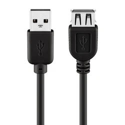 Καλώδιο USB Goobay προέκτασης USB 93600, αρσενικό σε θηλυκό, 3m, μαύρο