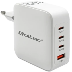Φορτιστής Πρίζας Qoltec Gan 140w 5v 20v 2.5a 5a,3xusb C Pd,1xus