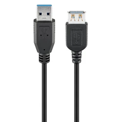 Καλώδιο USB Goobay 3.0 σε USB (F) 93999, copper, 3m, μαύρο