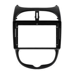 VenCore 3550-0540B - 9" Fascia Panel with Wiring & CANbus Box for Peugeot 206 1998-2006 - Black