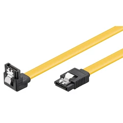 Καλώδιο SATA Goobay 95020, γωνιακό, 6Gbps, 0.5m, κίτρινο