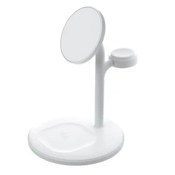 Ασύρματος Φορτιστής Green Cell 3in1 MagSafe Magnetic Inductive Charger White