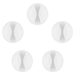 Οργανωτές Καλωδίων Goobay Σιλικόνης 95183, 1 θέση, Φ7.8mm, λευκό, 5τμχ