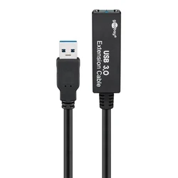 Καλώδιο USB Goobay προέκτασης USB 3.0 95727, active, 5Gbps, 5m, μαύρο