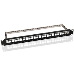 Patch Panel Goobay Keystone 95743, 19"/1U, 24x ports, μαύρo