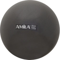 Μπάλα Pilates Amila 19cm, Μαύρη, bulk