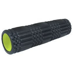 Foam Roller Amila Plexus 45 Φ14x45cm Μαύρο/Λάιμ