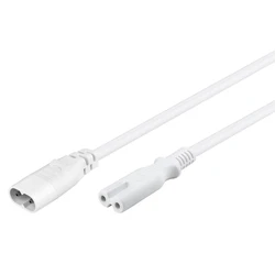Καλώδιο Τροφοδοσίας Goobay προέκτασης 97200, 2x 0.75mm², 2m, λευκό