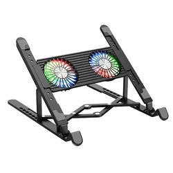 LAMTECH Laptop RGB Metal Folding Bracket 17.3 inches Black