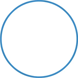 Hula Hoop HQ 60cm - Ø19mm - 230g, Blue, AMILA