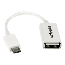Καλώδιο USB StarTech Micro to USB OTG 12cm - On The Go - White - Typ B - 12.7 cm