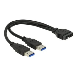 Καλώδιο USB DeLock intern to extern - 19-pin USB 3.0 head to USB Typ A - 25 cm