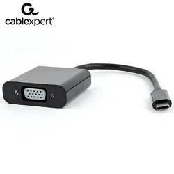Αντάπτορας USB Cablexpert USB-C to VGA Black