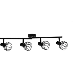 Φωτιστικό Οροφής Avide Ivy 4xE14 Θέσεων Μαύρο