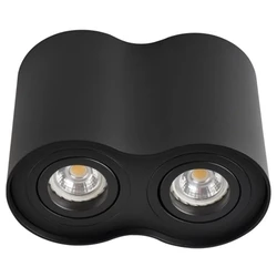 Φωτιστικό Οροφής Avide GU10 Spot Light Στρογγυλό Μαύρο Περιστρεφόμενο Διπλό