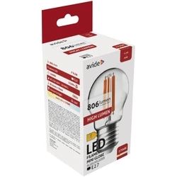 Λάμπα LED Avide Σφαιρική 6.5W E27 Θερμό 2700K Υψηλής Φωτεινότητας