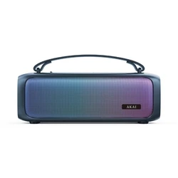 Φορητό Ηχείο Bluetooth Akai ABTS-08BL Μπλε με AWS, USB, AUX, FM, LED-8W RMS