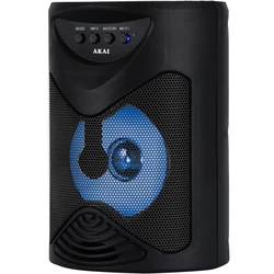 Karaoke Bluetooth Akai Abts-704 Karaoke Με Usb, Tws, Led, Micro Sd, Aux Και Είσοδο Μικροφώνου  5 W